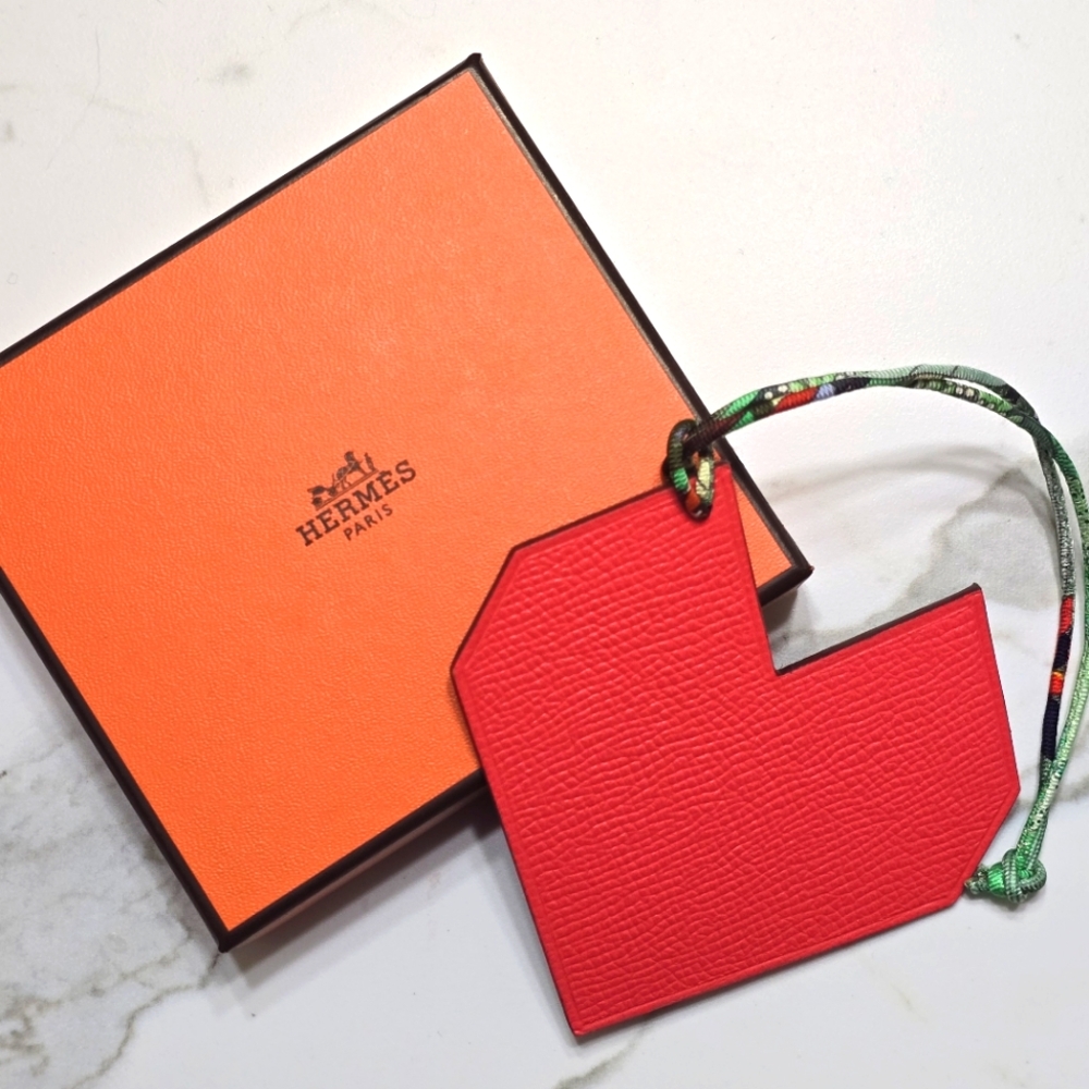 Hermes Large Heart Petit H Bag Charm for Birkin or Kelly